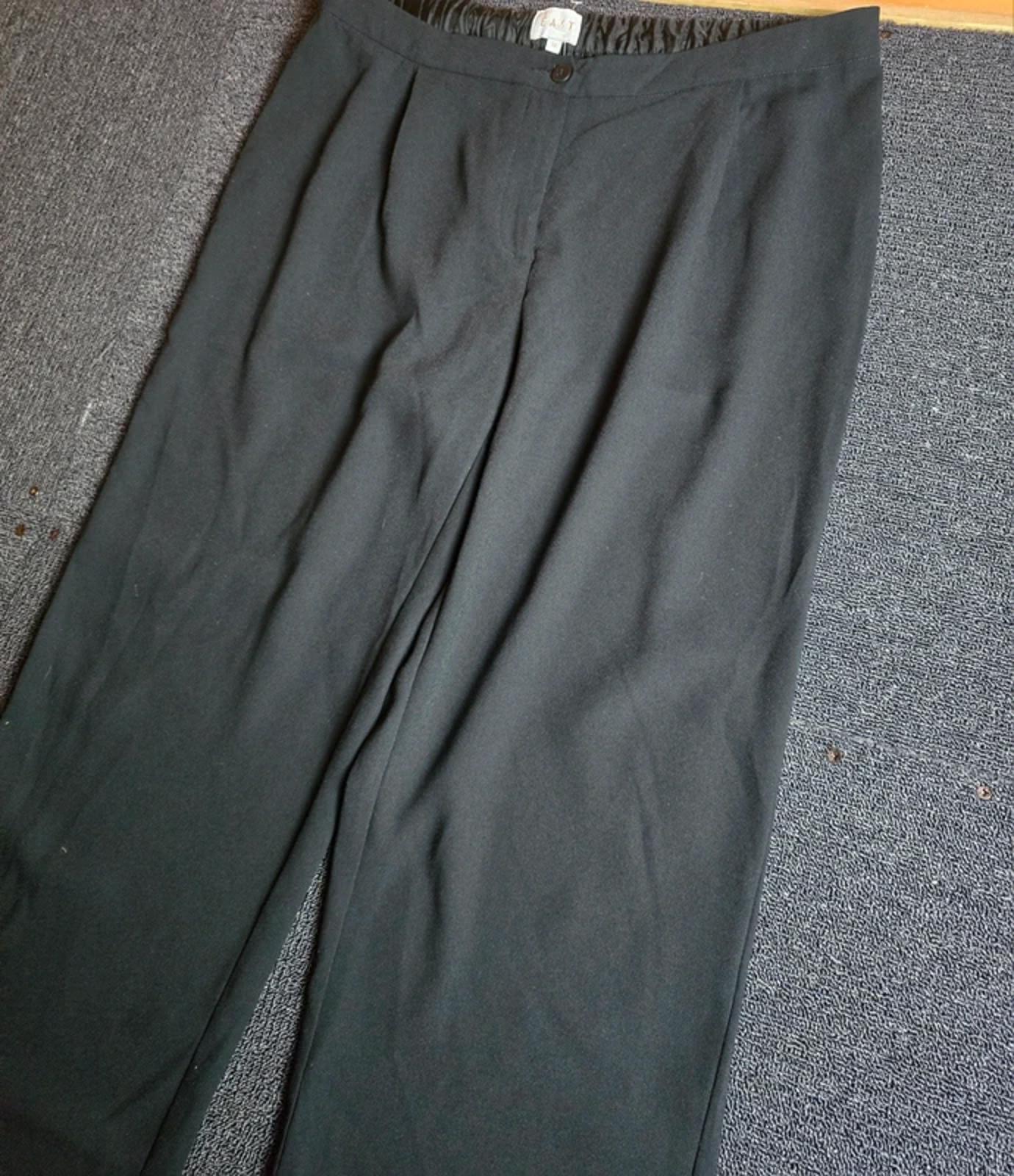East Black High Waist Flared Work Trousers Size 14