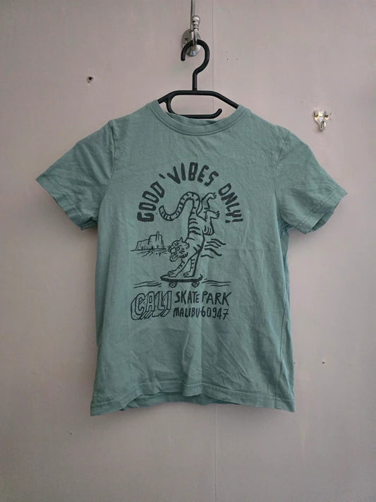 George Boys Classic Green Short Sleeved Cotton T-Shirt Age 8-9 Years