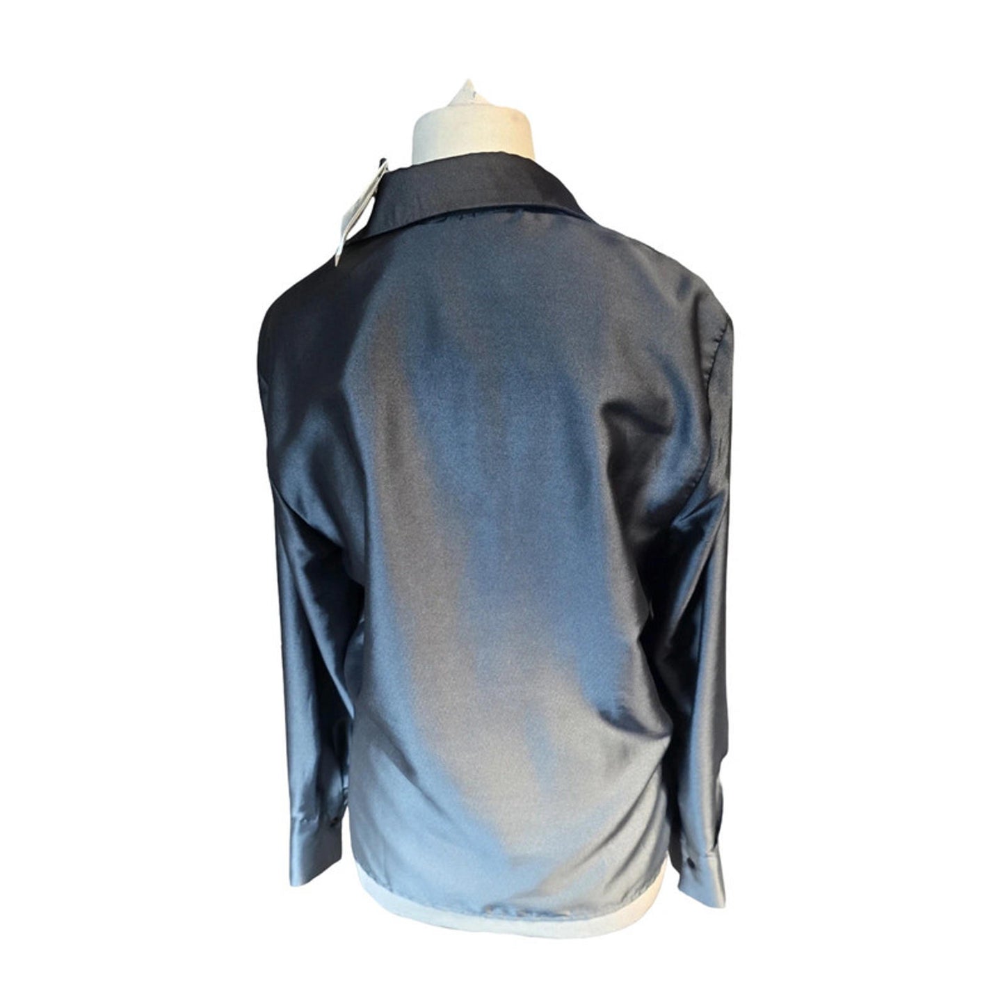 Primark The Edit Ombre Grey Satin Shirt Size 8 Oversized New Work