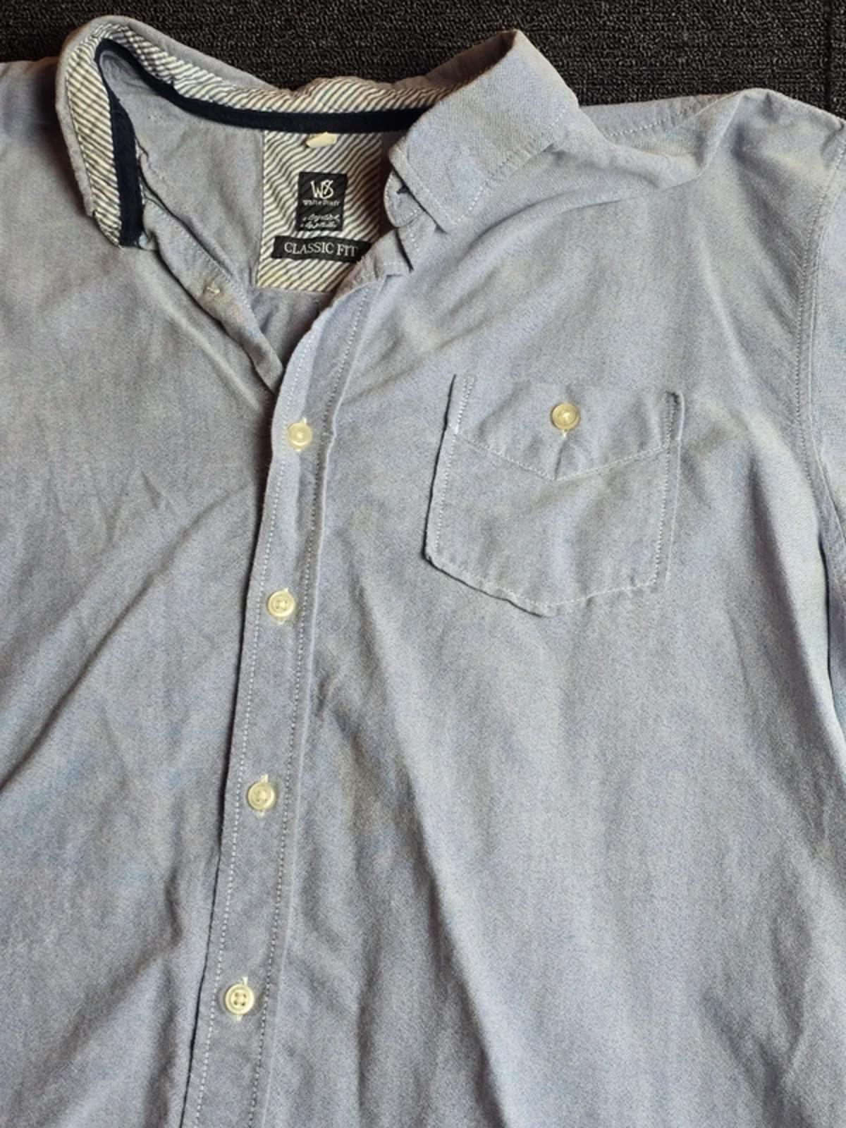 White Stuff Light Blue Shirt Men's Size 2XL Classic Fit Smart Causal