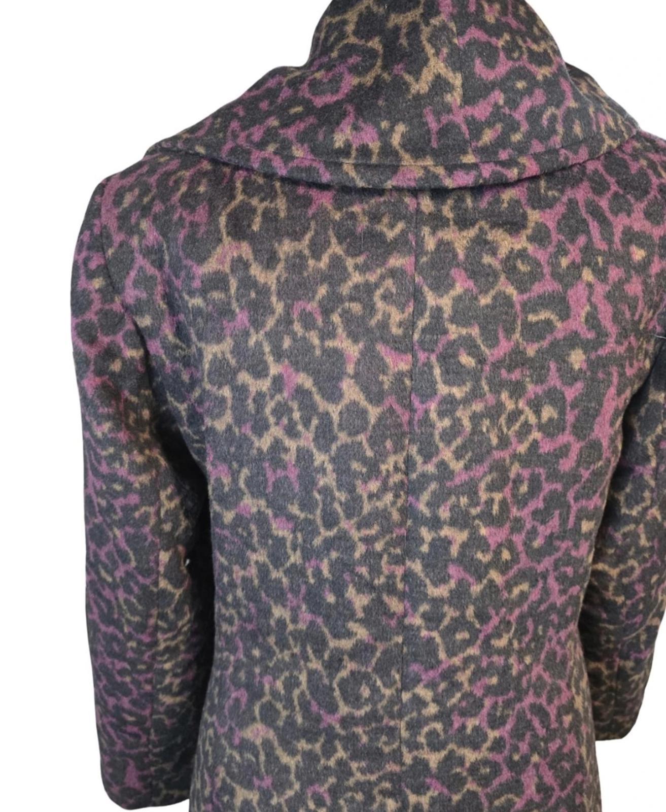 Klass Coat Purple Size 12 Animal Print Smart Causal