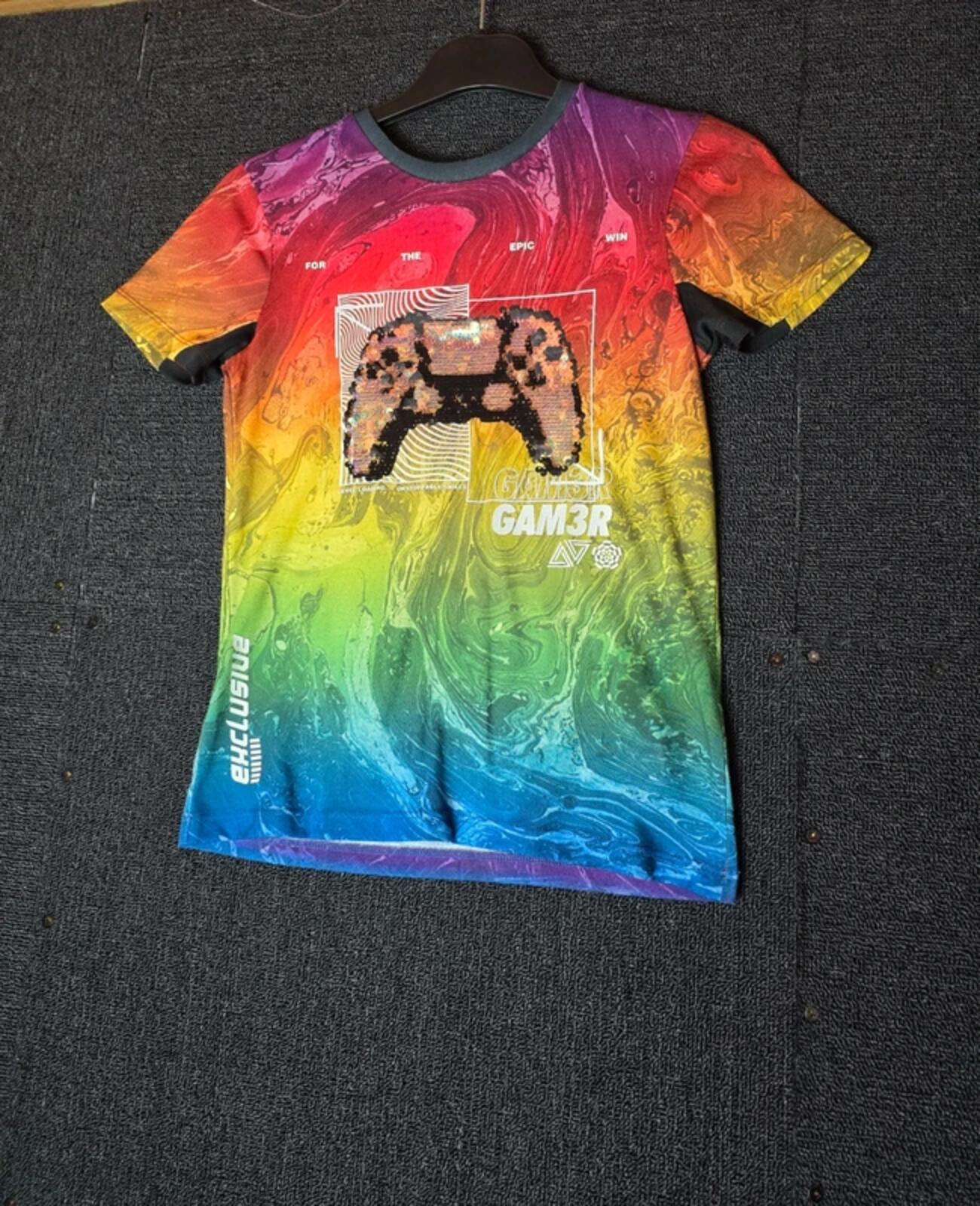 George multicoloured gamer short sleeved t-shirt boys 8-9years