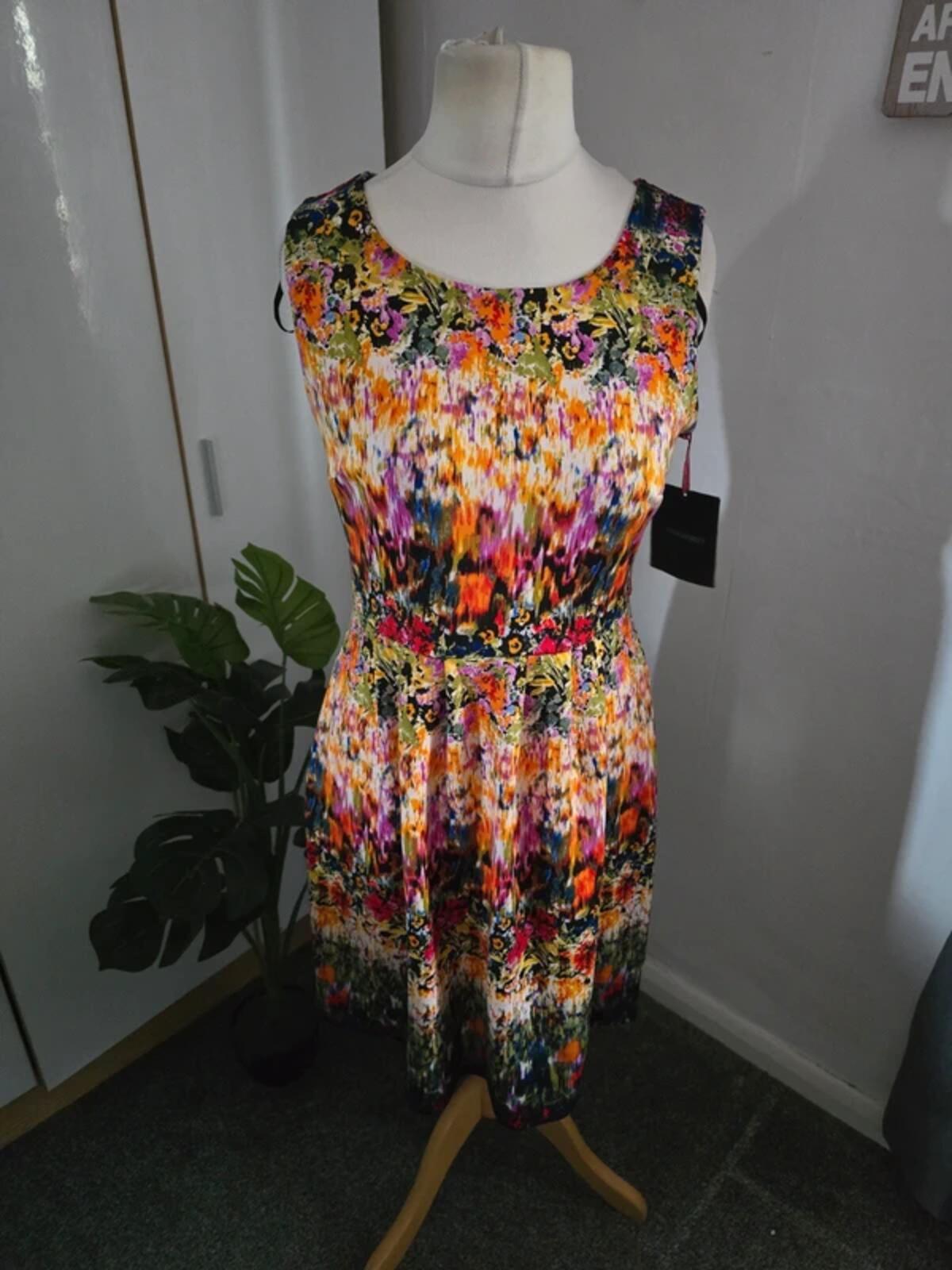 Cynthia Rowley Multicoloured Flared Dress NWT  Size 8