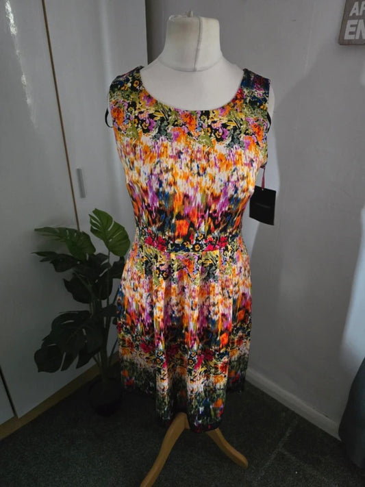 Cynthia Rowley Multicoloured Flared Dress NWT  Size 8