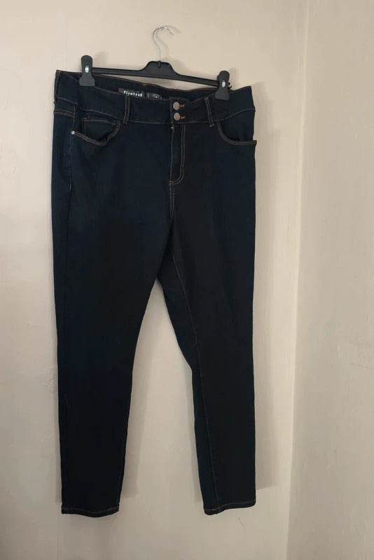Firetrap Navy Blue High Waisted Skinny Jeans Women's Size 22