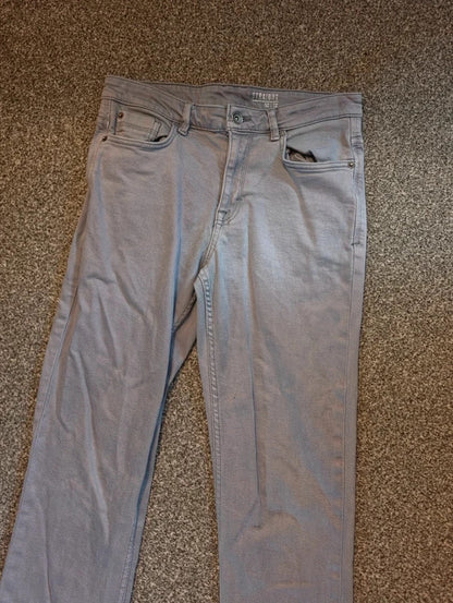 Men's George Grey Straight Leg Jeans W32 L32
