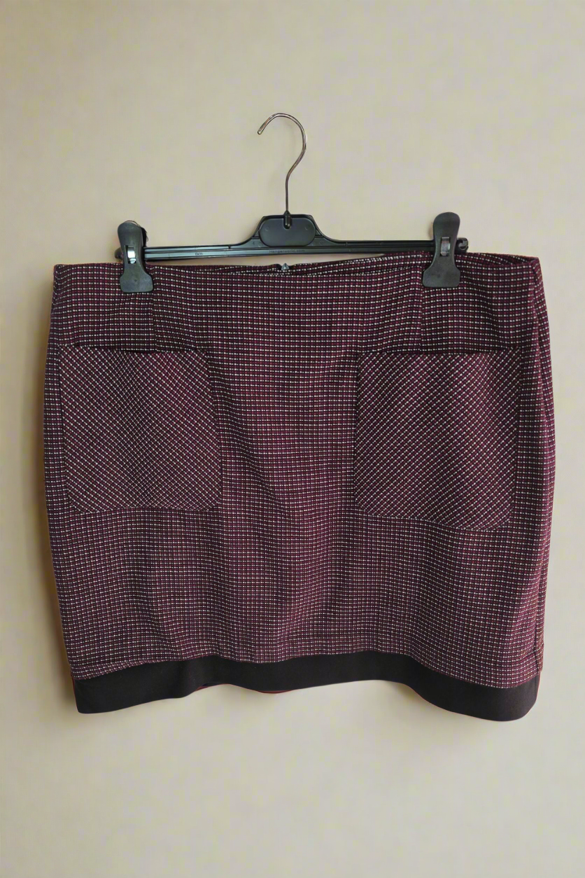 Tu black & pink patterned mini skirt size 18