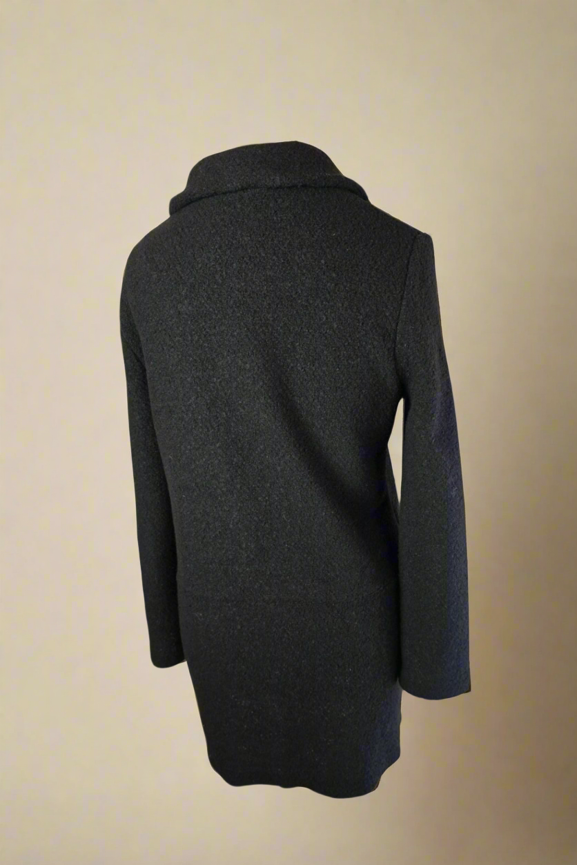 Tu black knitted long sleeved open midi lightweight jacket size small