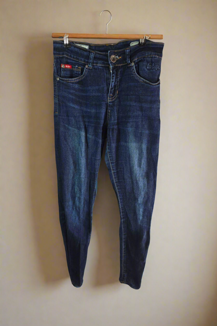 Ladies Lee Cooper blue high waist skinny jeans 26w 32L