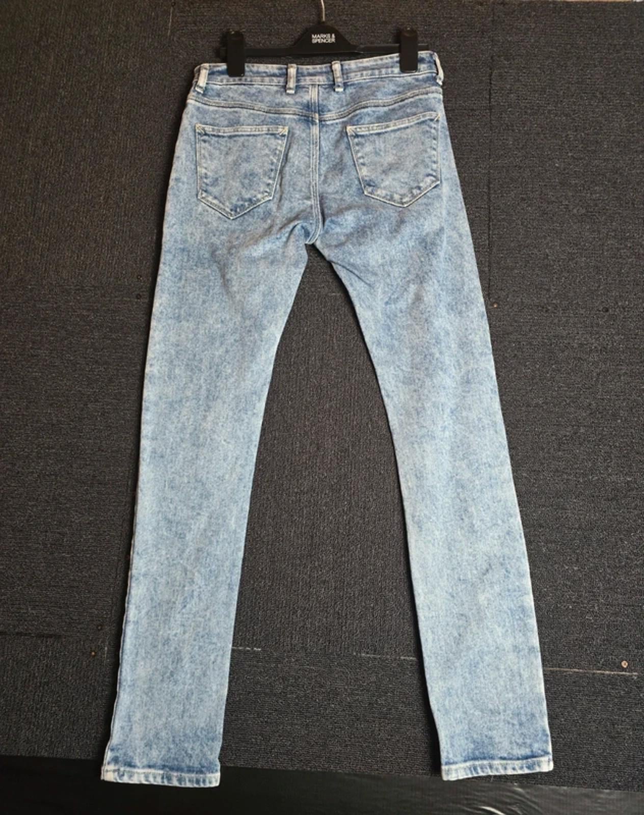 Topman Blue Wash Skinny Jeans Size W30 Regular Stretch Cotton