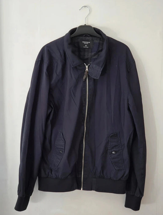 Men's Cedarwood State Black Zip Up Bomber Jacket Size L