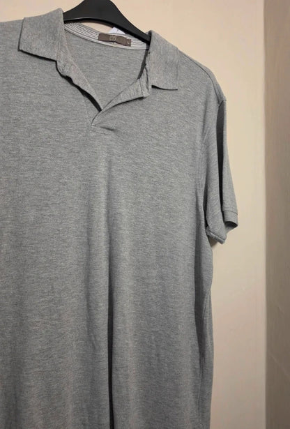 Tu Men's Grey Marl Short Sleeve Polo Shirt Size Large