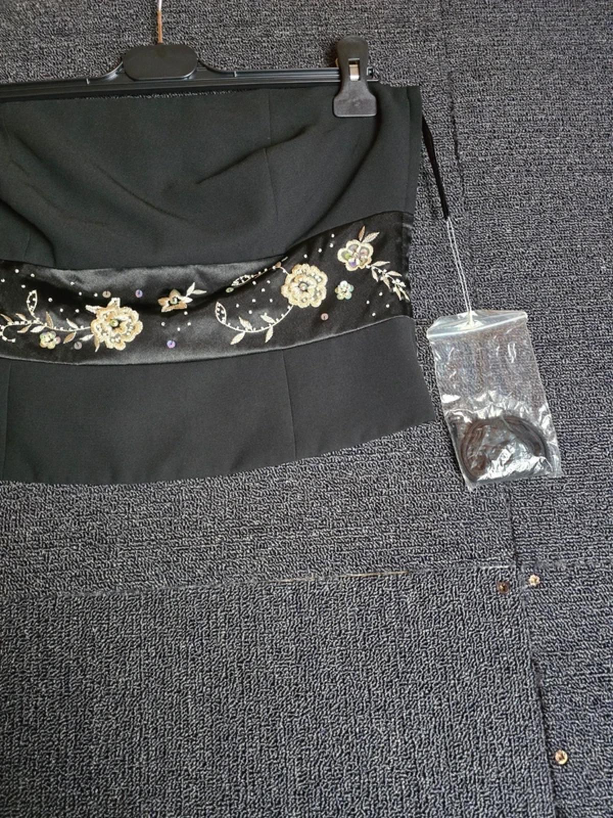 Nicholas Millington Black Embroidered Corset Top Size 14 Evening
