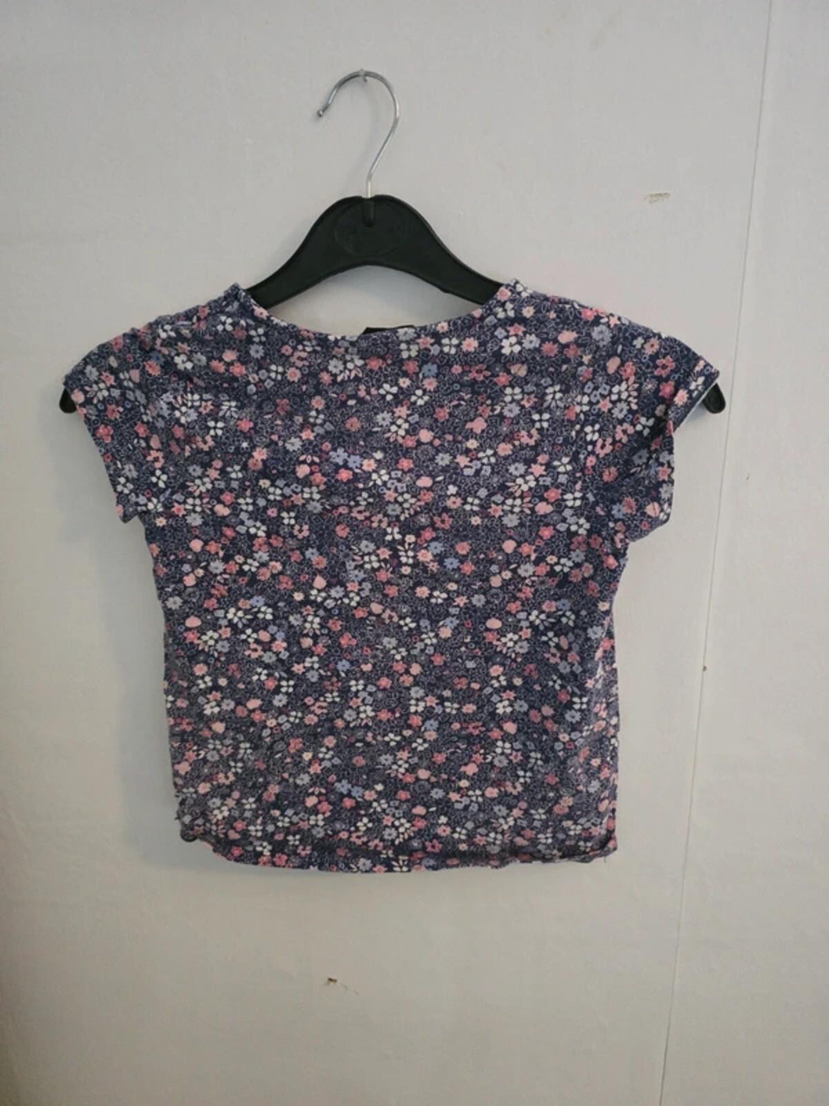 George Purple & Pink Floral Short Sleeved T-shirt Girls 6-7years