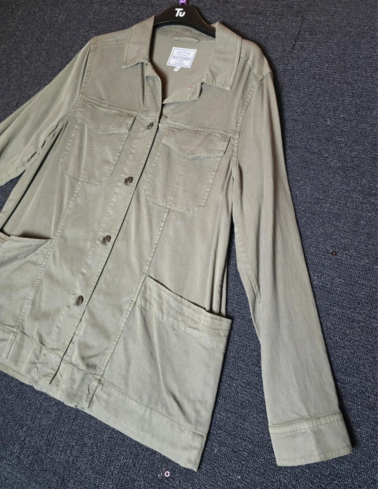 FatFace Khaki Green Lyocell-Cotton Shacket  L size 14/16 Lightweight Jacket