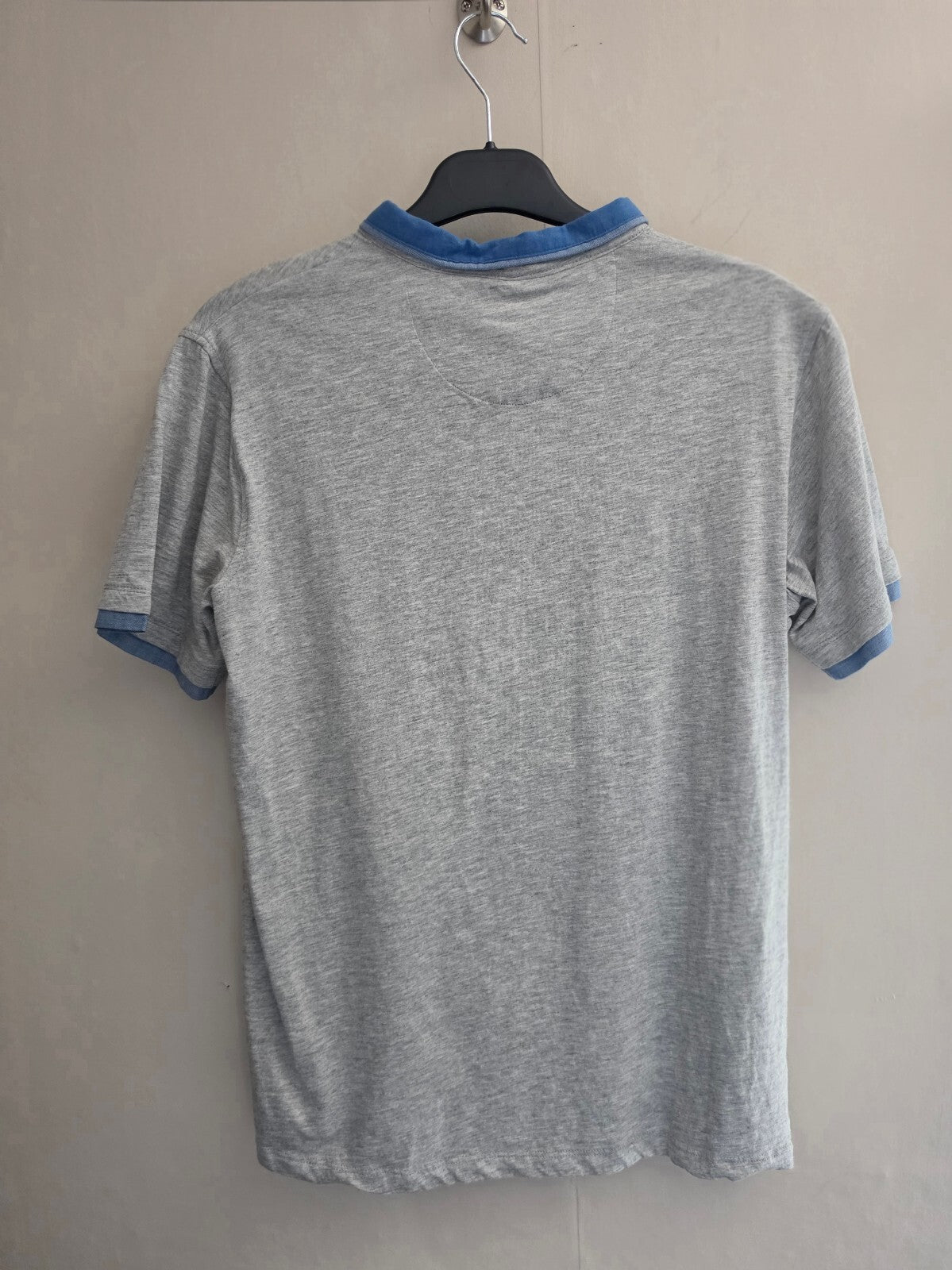 BHS Boys Grey & Blue Smart Polo Shirt Age 14-15 Years