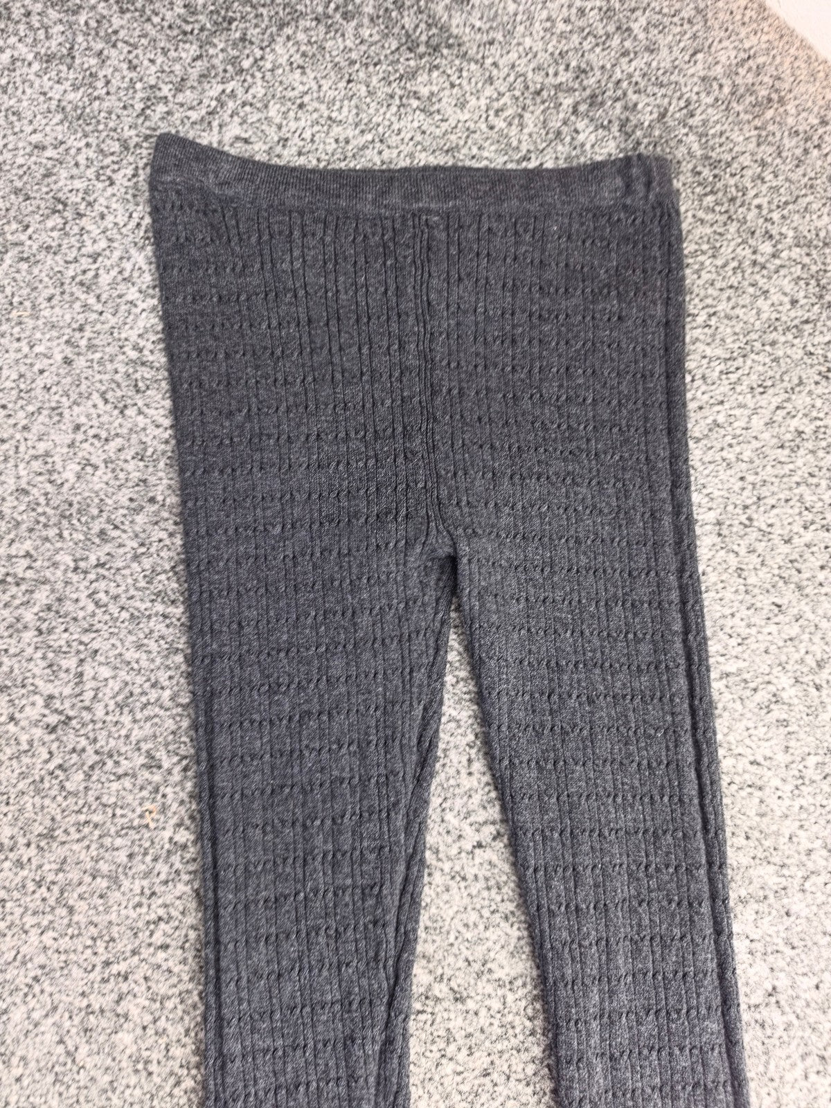 Young Dimensions Girls Grey Cable Knit Leggings Age 8-9 Years