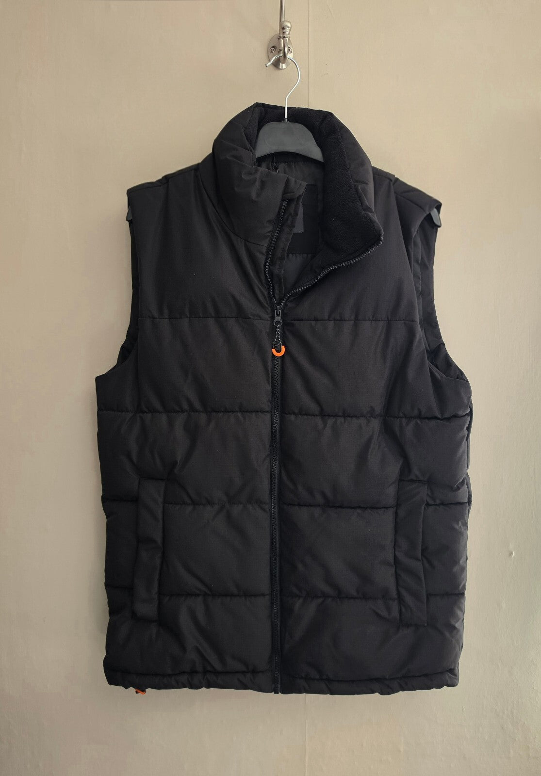 Primark Black Padded Zip-Up Gilet Bodywarmer Size XS