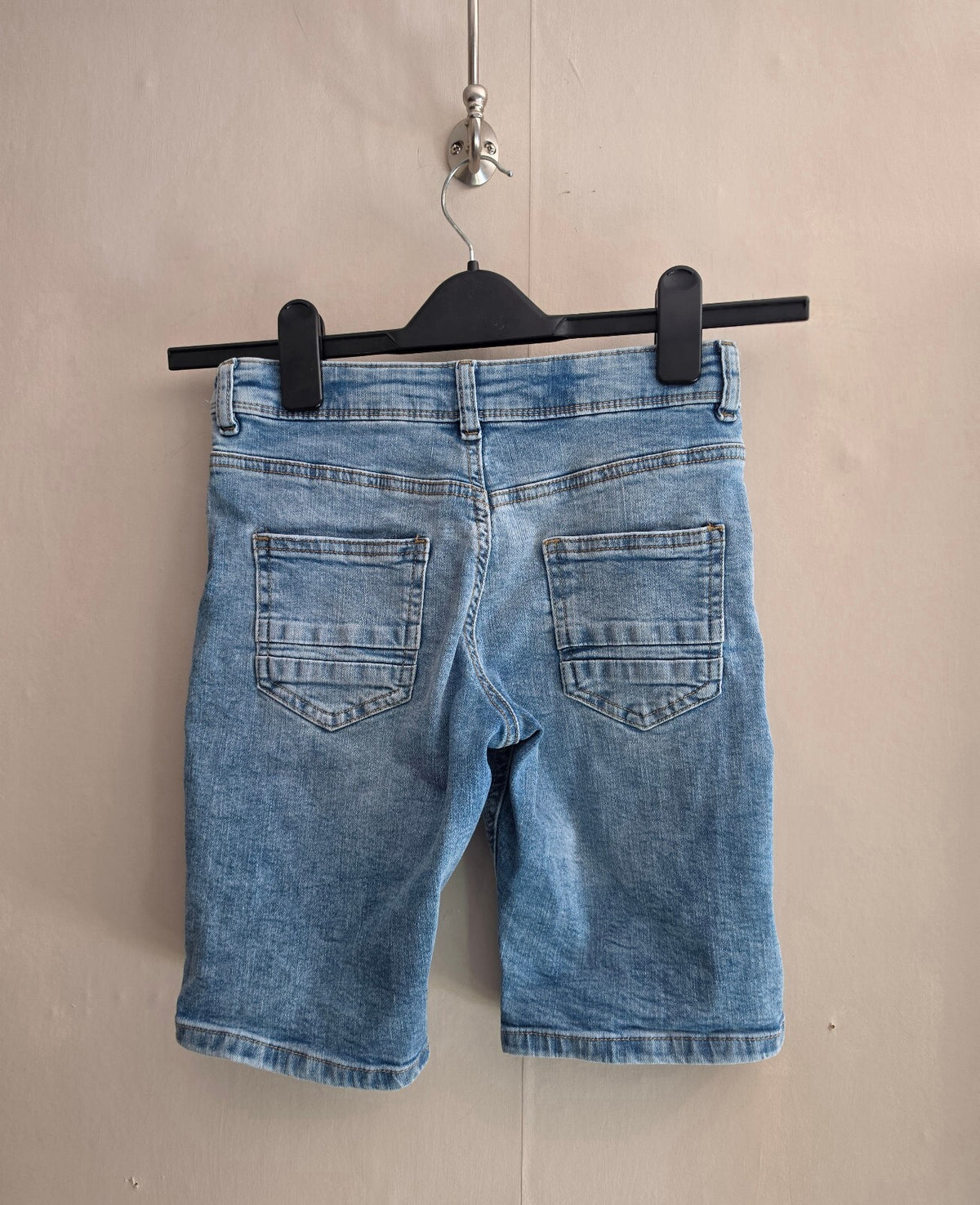 Primark Boys Light Blue Skinny Distressed Denim Shorts Age 9-10 Years