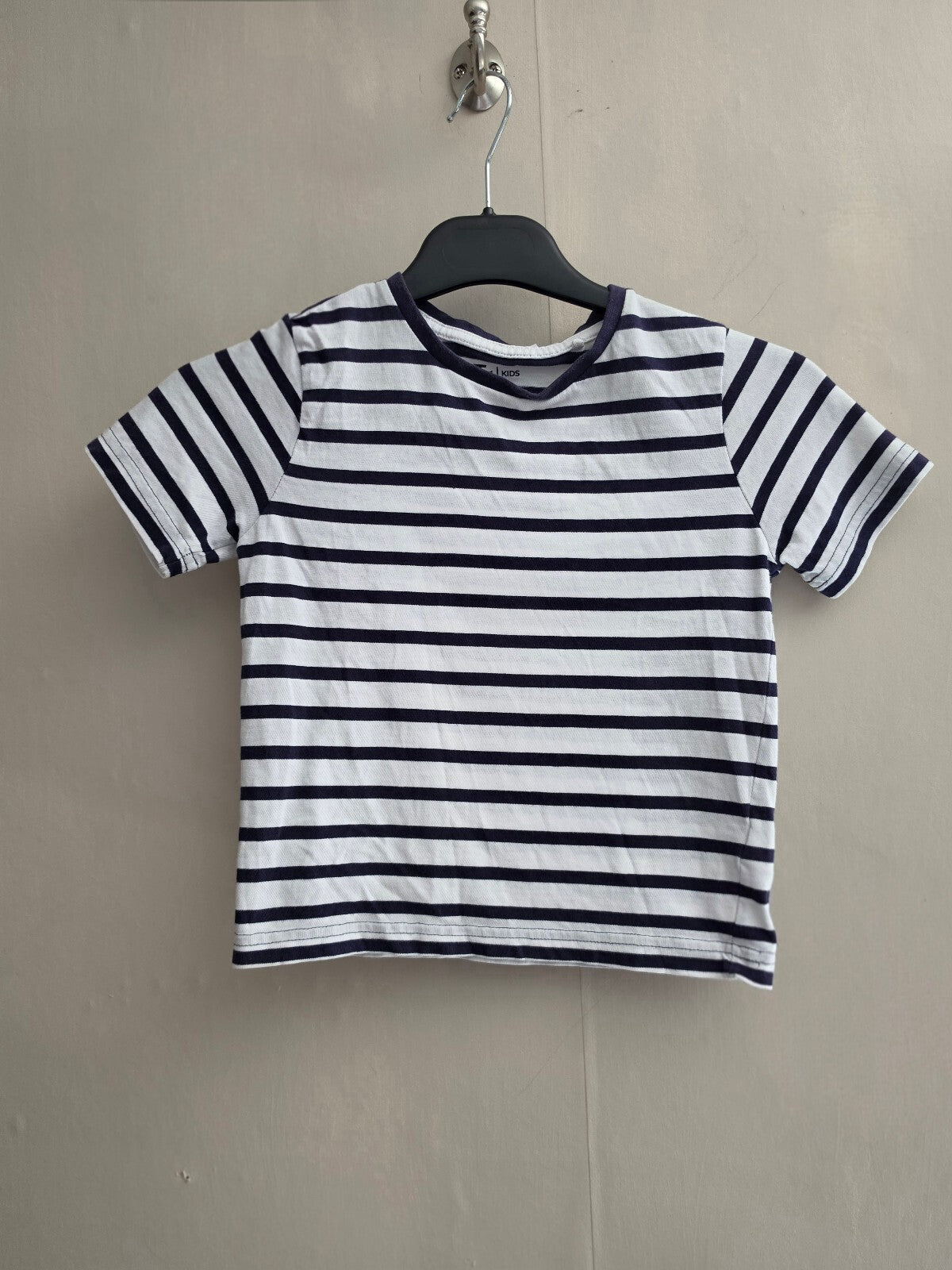 Tu Boys Navy & White Striped Cotton T-Shirt Age 4 Years