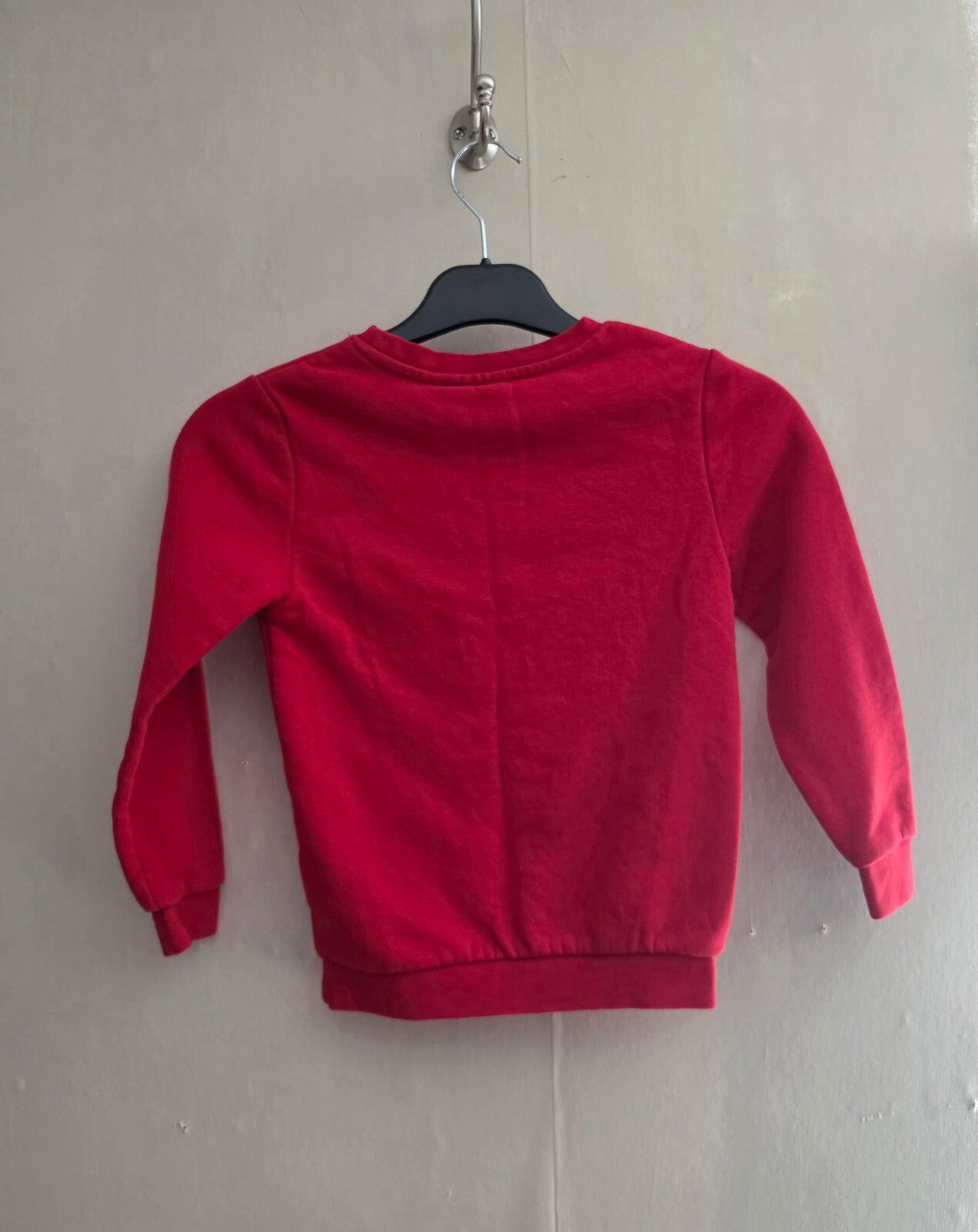 Lidl Kids Red Crew Neck Unisex School Jumper / Sweatshirt Age 5-6 Years (110-116cm)
