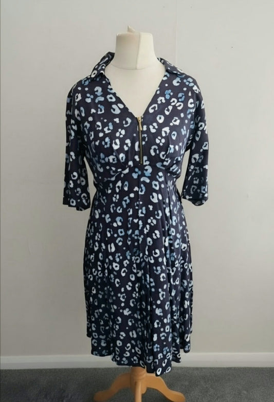 NWT Isabella Oliver Navy Animal Print Halesworth Maternity Dress Size 3  6-8