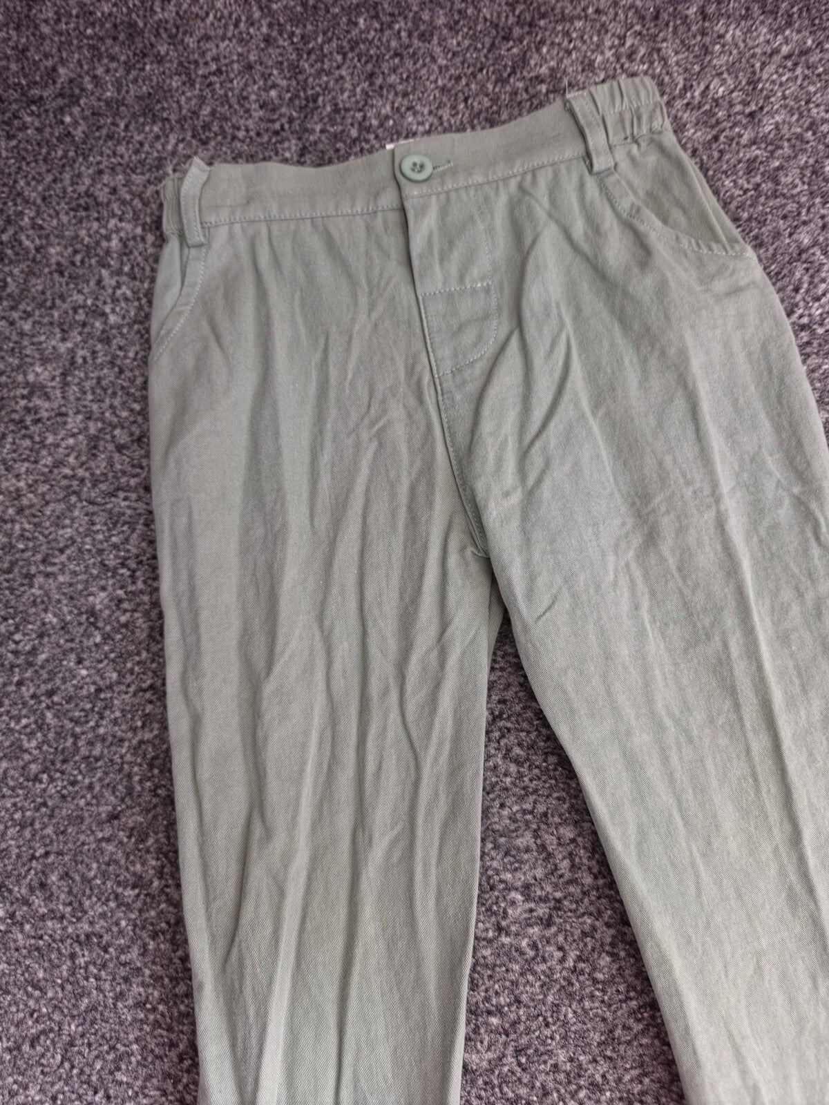 Girls Light Green Slim Leg Chino Trousers Age 4 Years