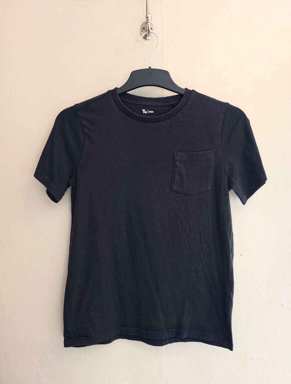 Tu Kids Black Short Sleeve Pocket T-Shirt Age 14 Years