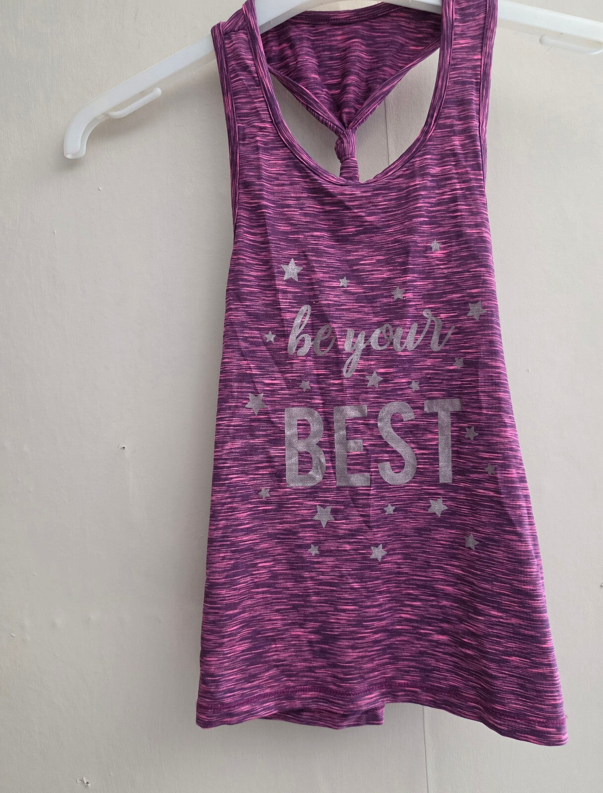 George Girls Purple 'Be Your Best' Gym Vest 5-6 Years
