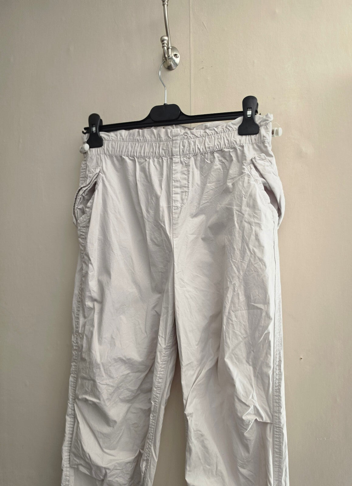 Primark Girls Cream Beige Lightweight Cotton Cargo Trousers Age 13-14 Years