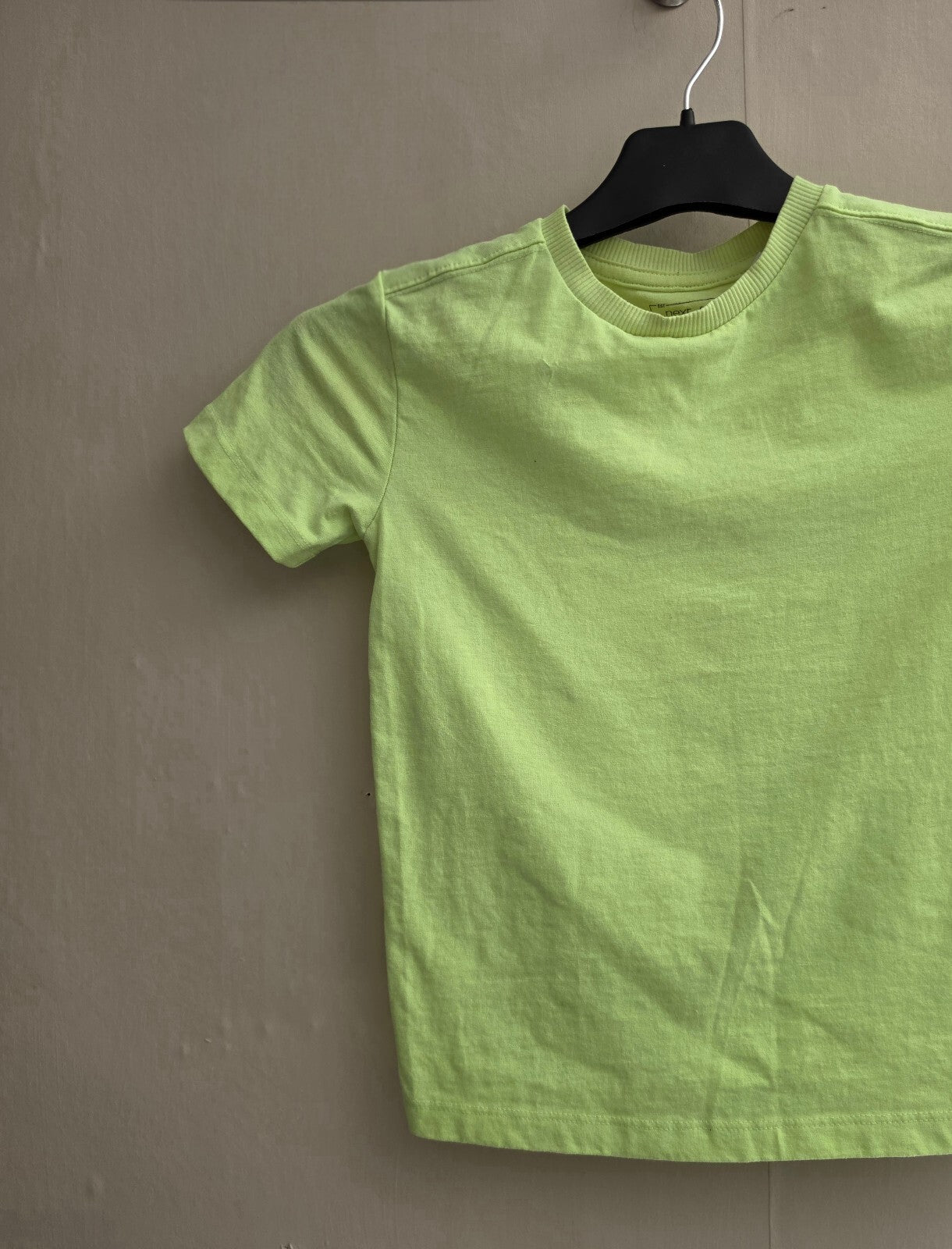 Next Boys Bright Lime Green Crew Neck Essential T-Shirt Age 5 Years