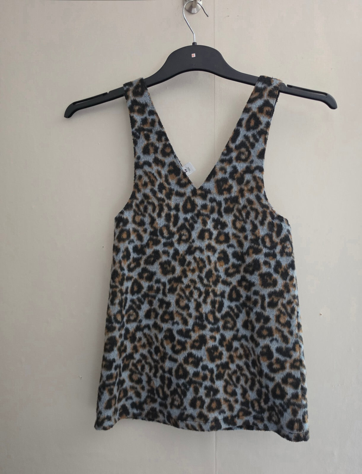 Tu Girls Blue Animal Print Fleeced Pinafore Dress Age 7 Years