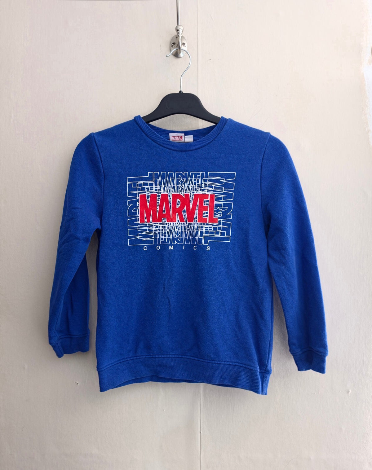 Primark Marvel Comics Royal Blue Graphic Sweatshirt Age 8-9 Years