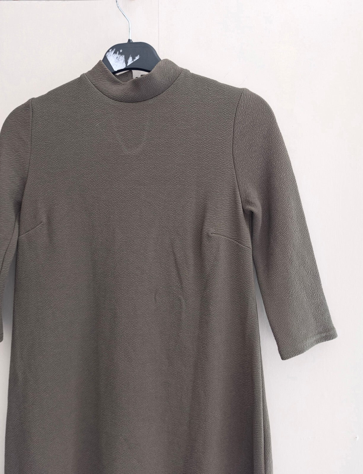 Primark Khaki Green High Neck Fit & Flare Mini Dress Size 6