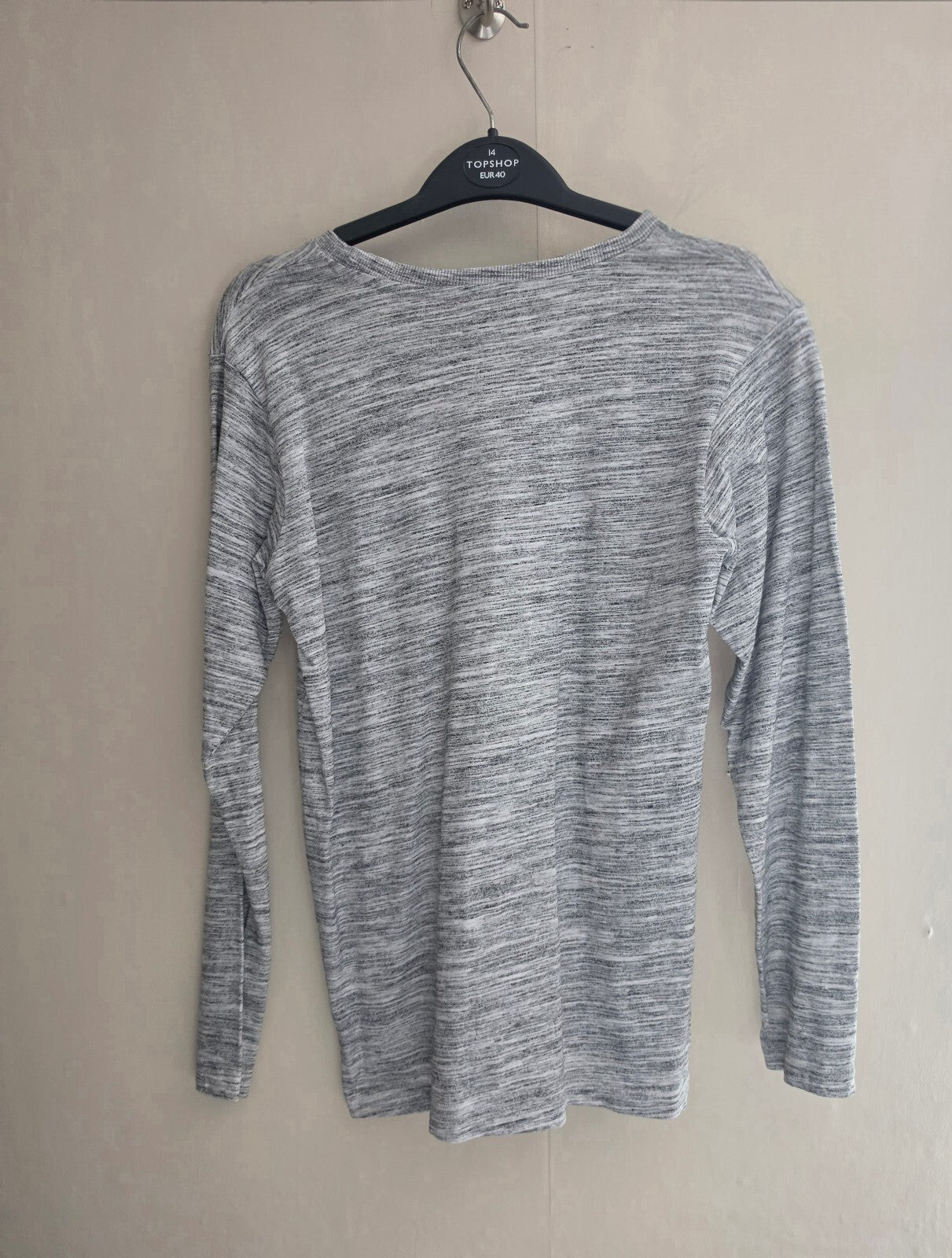 Matalan Boys Grey Space-Dye Long Sleeve Cotton Blend Top Age 13 Years