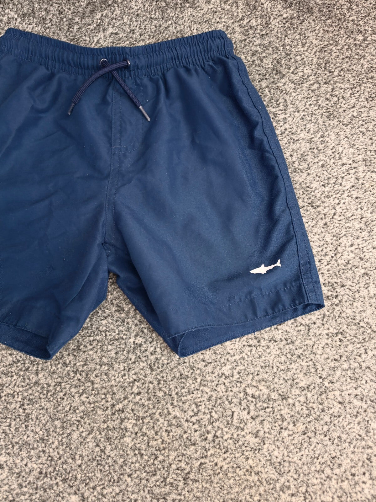 Primark Boys Navy Shark Swimming Trunks Age 6-7 Years
