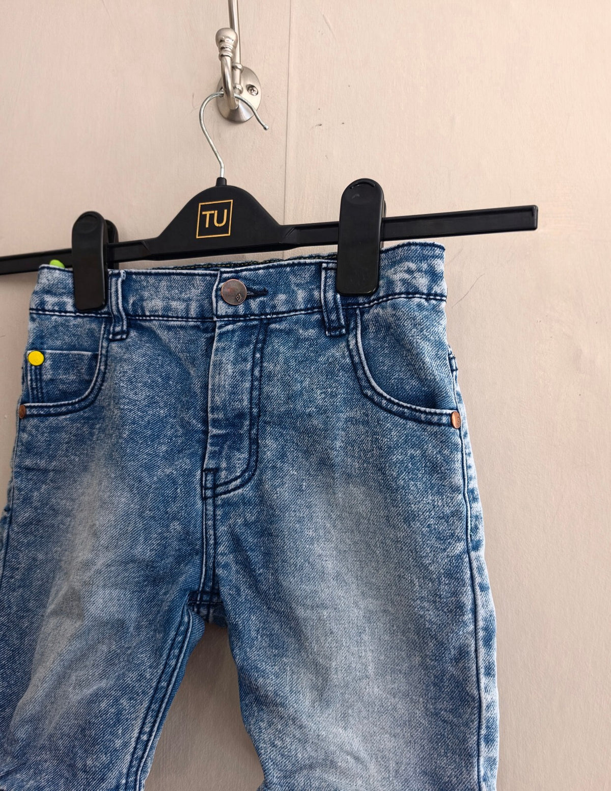Next Boys Acid Wash Blue Denim Shorts Age 8 Years
