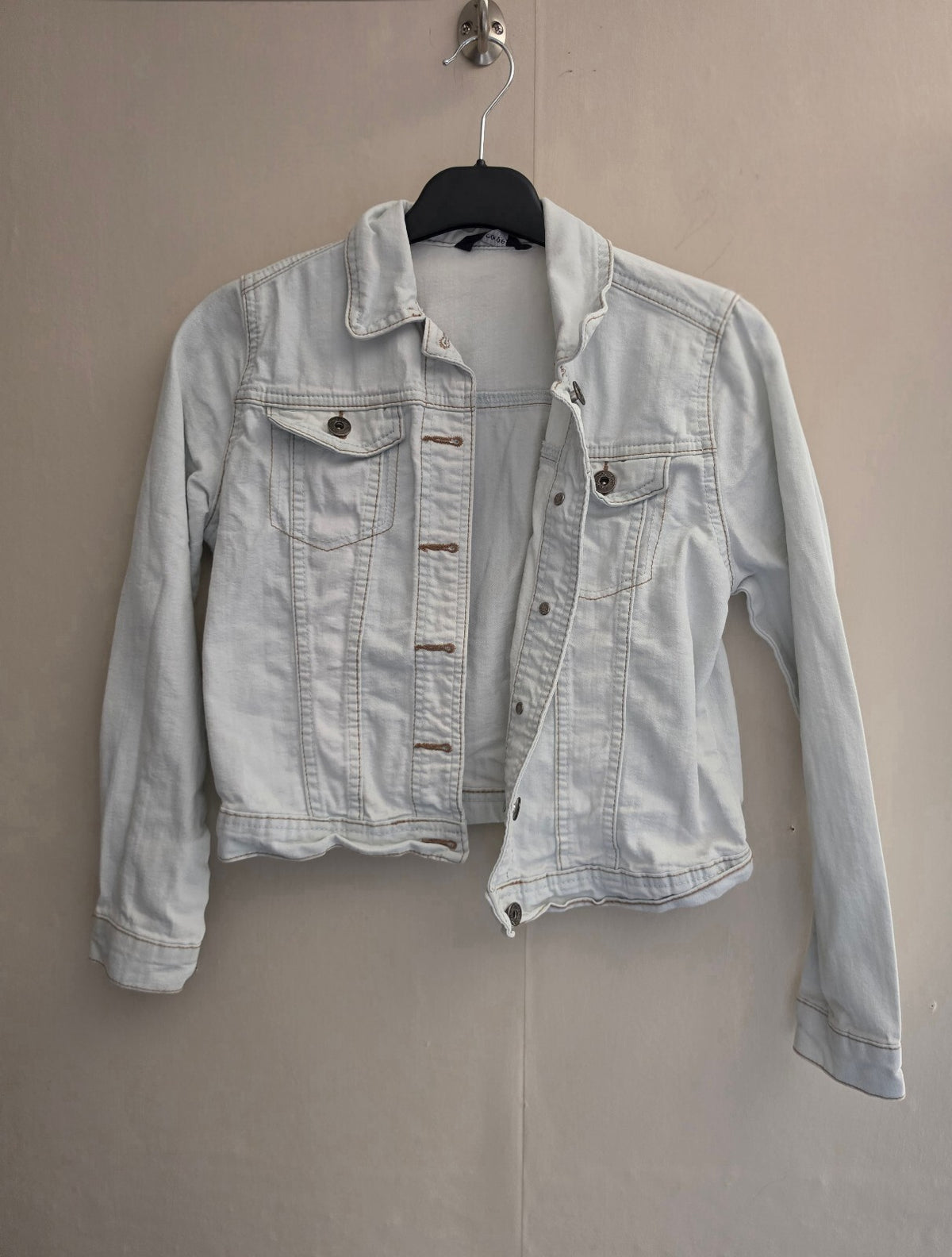 George Girls' White Denim Jacket Age 9-10 Years