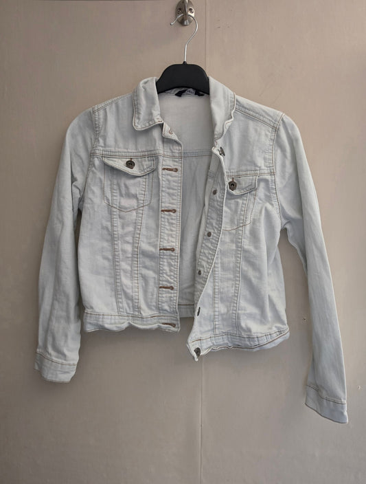 George Girls' White Denim Jacket Age 9-10 Years