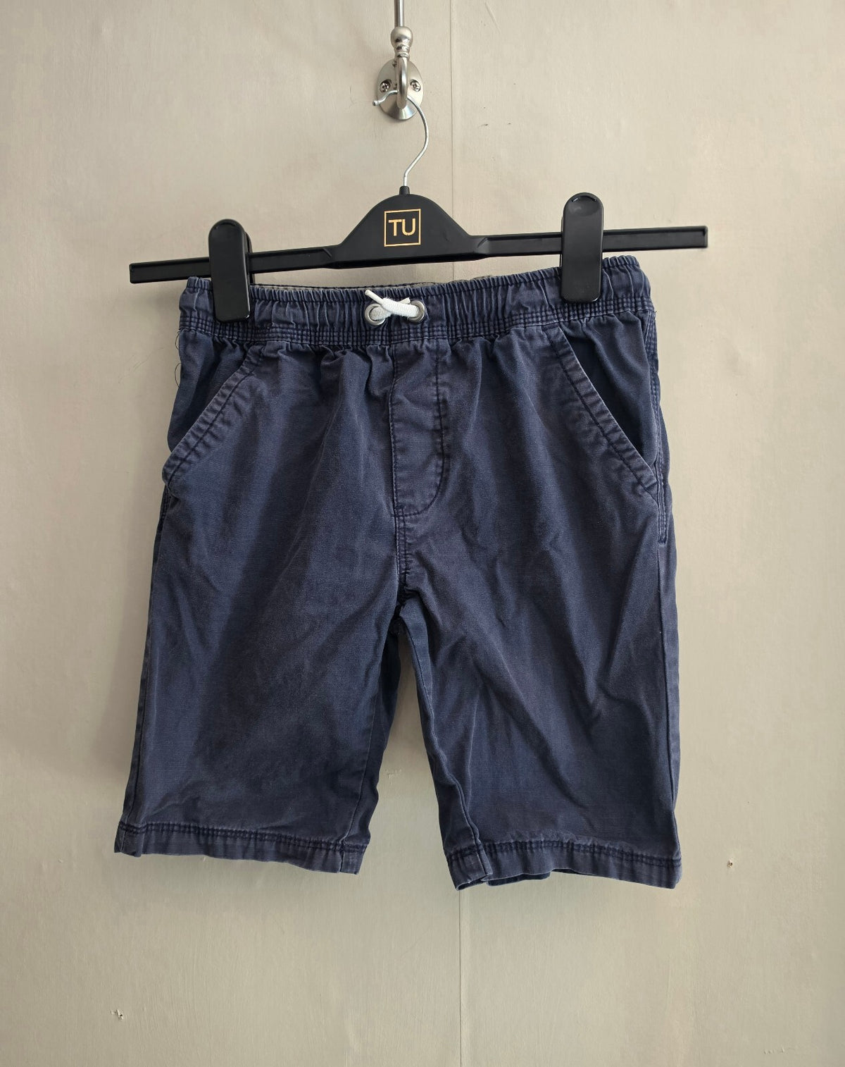 George Boys Navy Cotton Pull-On Shorts Age 9-10 Years
