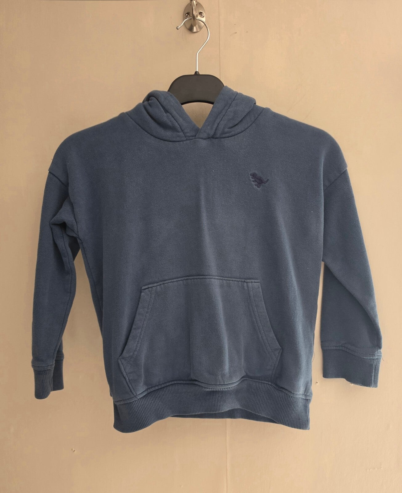 Next Boys Light Blue Dinosaur Front Pocket Pullover Hoodie Age 5-6 Years