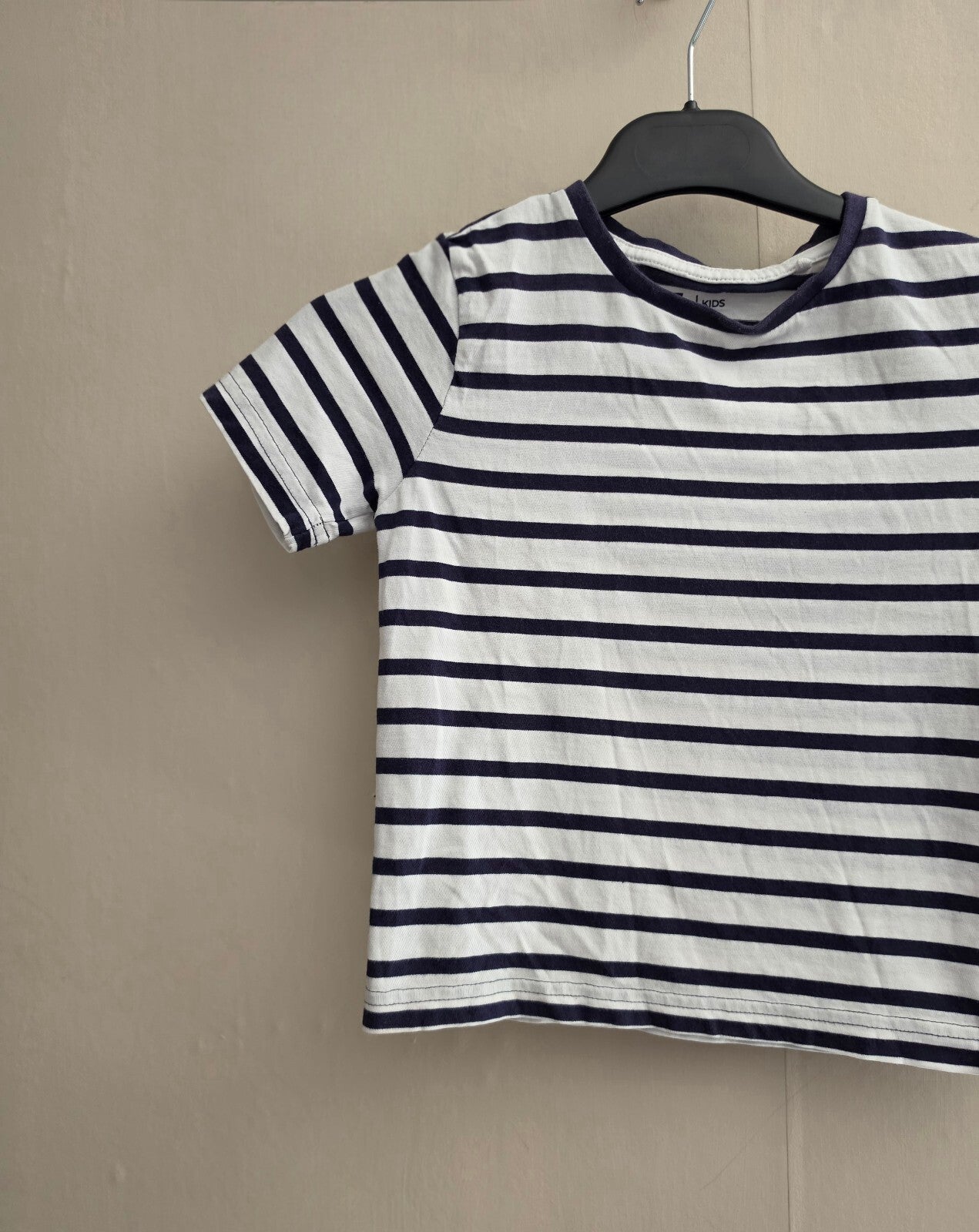 Tu Boys Navy & White Striped Cotton T-Shirt Age 4 Years