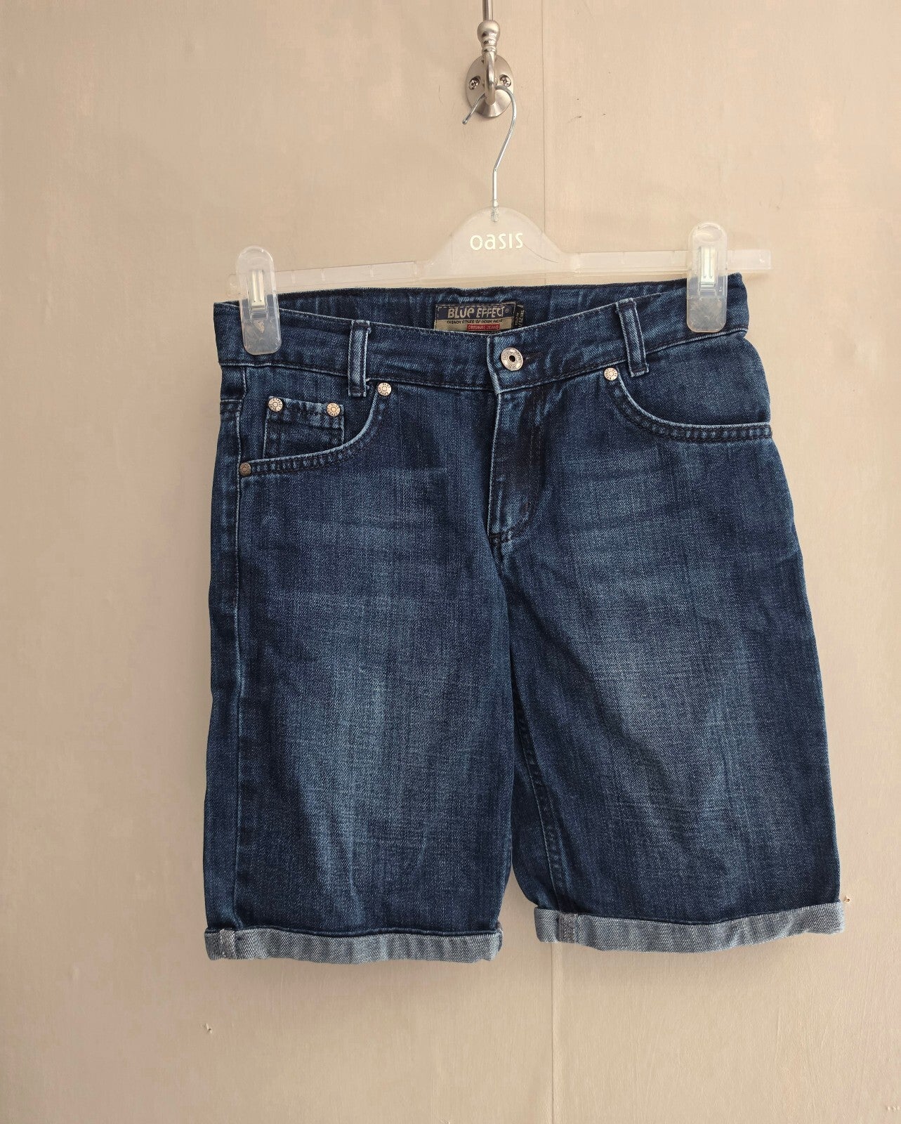 Blue Effect Boys Dark Blue Denim Shorts Age 11-12 Years