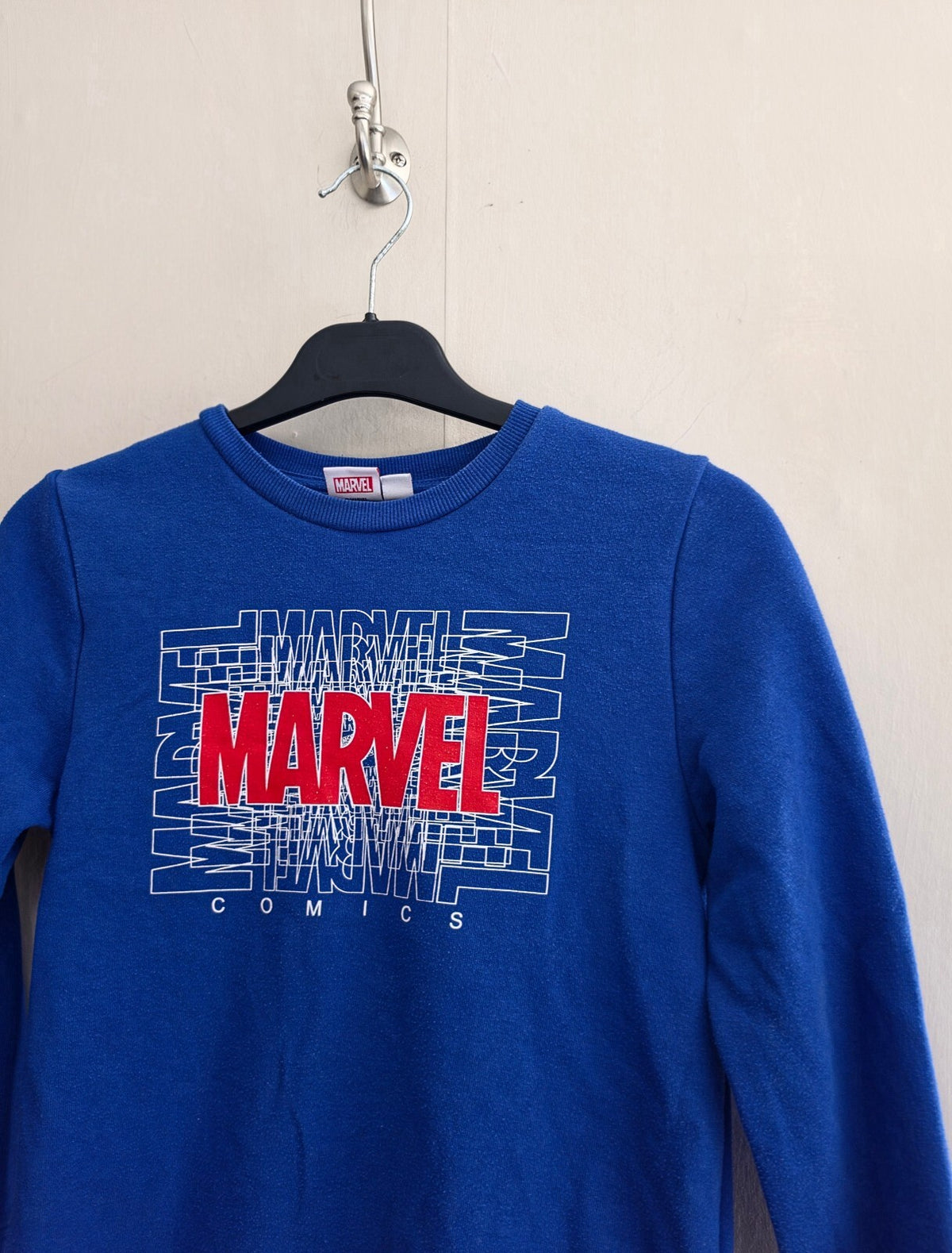 Primark Marvel Comics Royal Blue Graphic Sweatshirt Age 8-9 Years