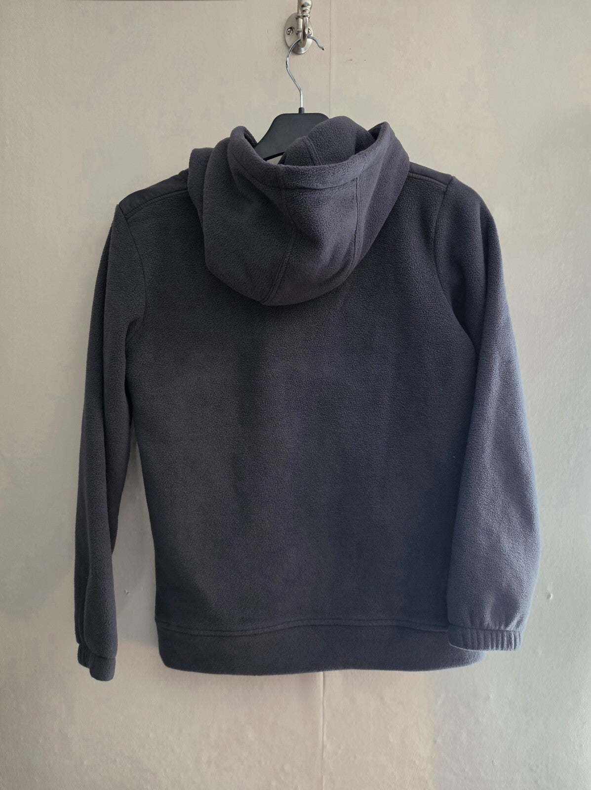 Tu Boys Grey 1/4 Zip Hooded Fleece Pullover Jumper Age 12 Years