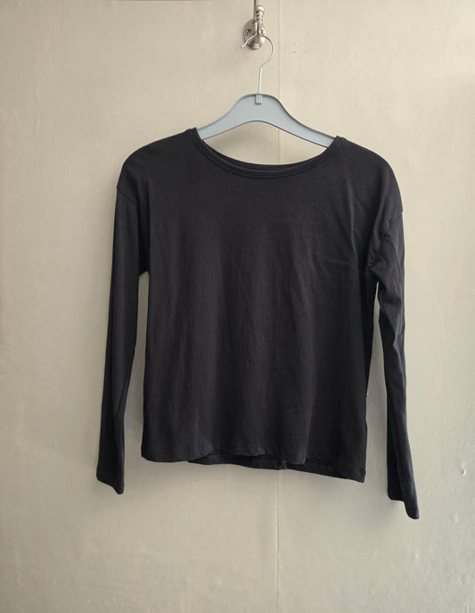 Tu Boys Black Long Sleeve Cotton T-Shirt Age 12 Years