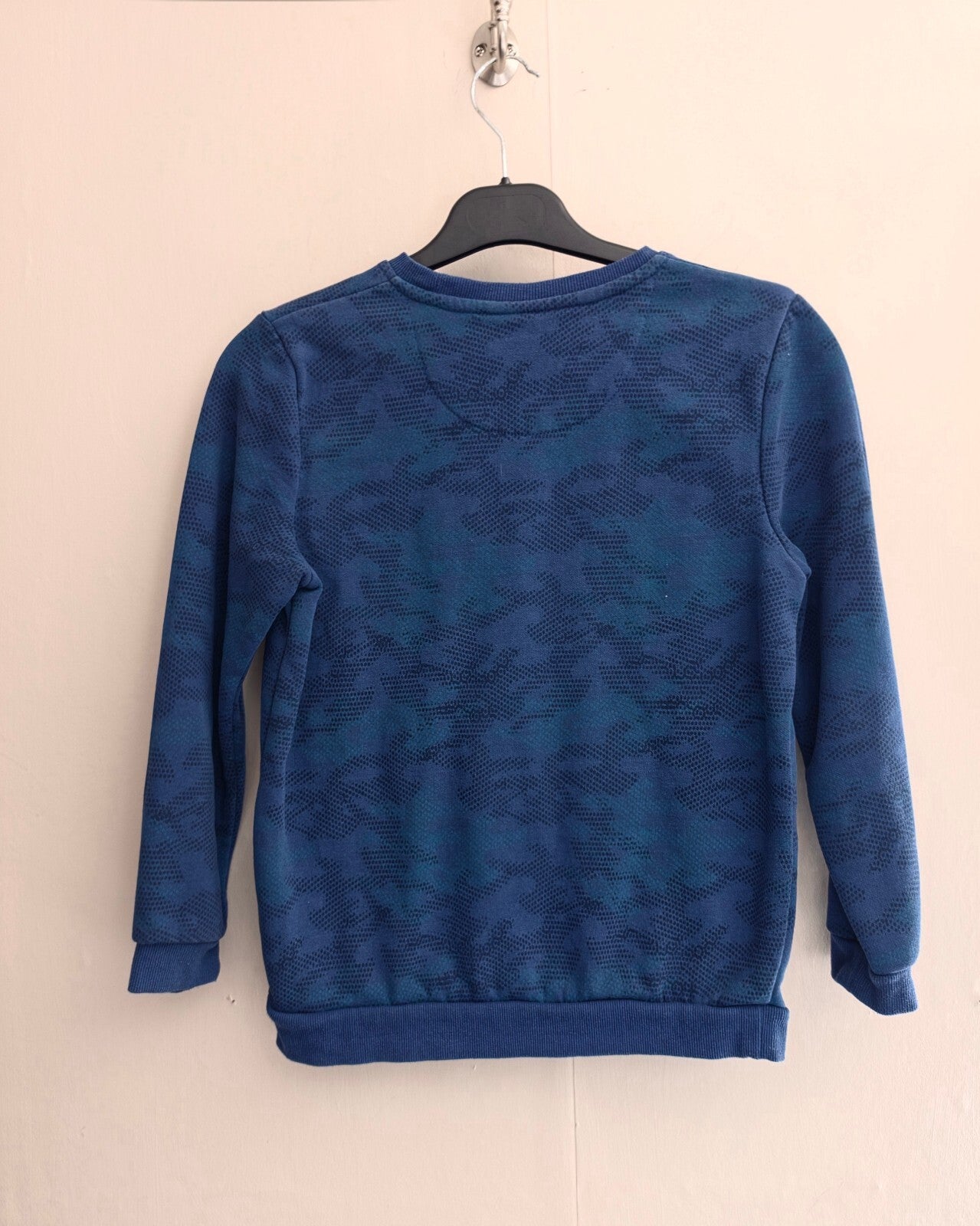 Primark Boys Blue Camouflage Sweatshirt Jumper Age 10-11 Years