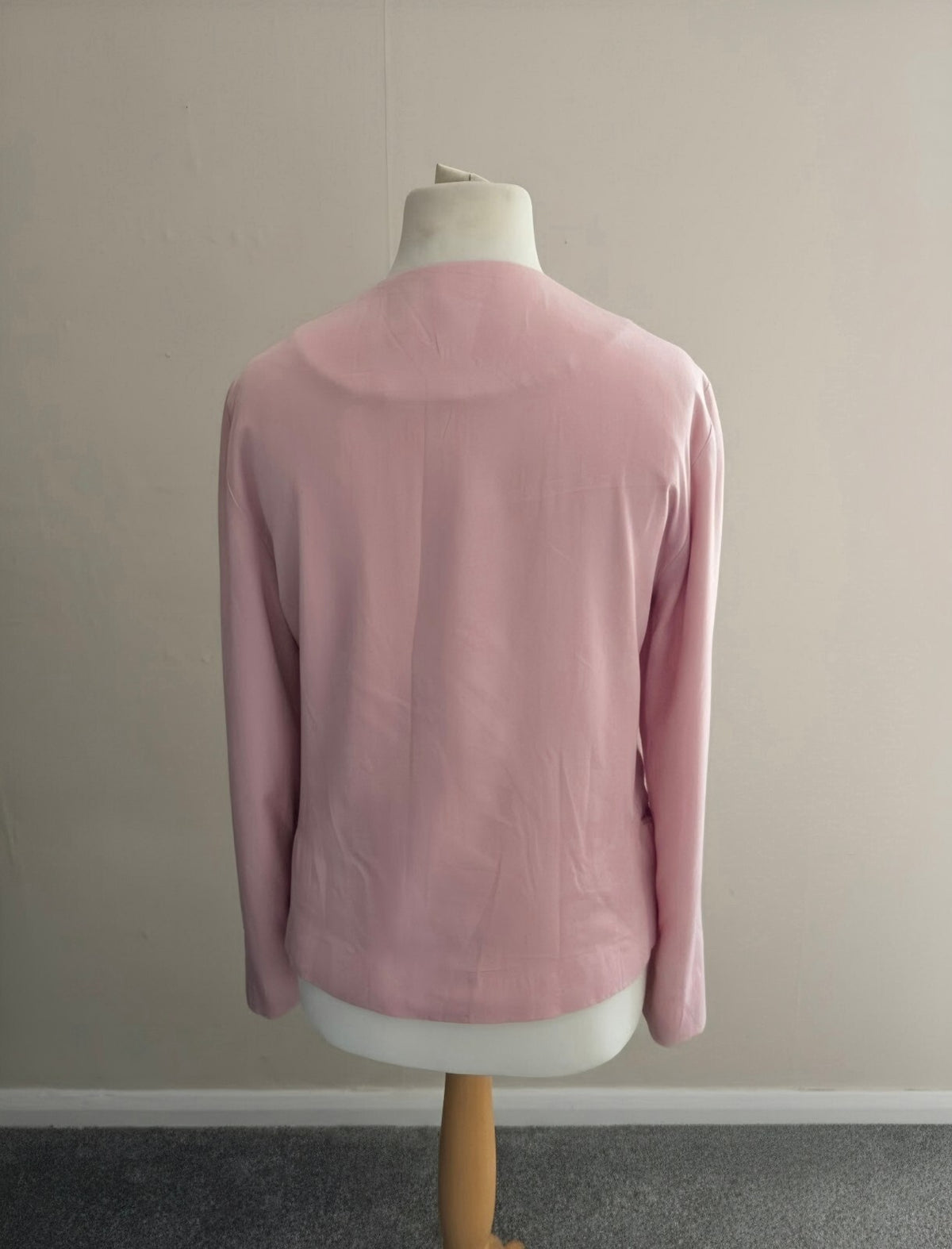 New Look Dusty Pink Draped Open Front Blazer - Size 14
