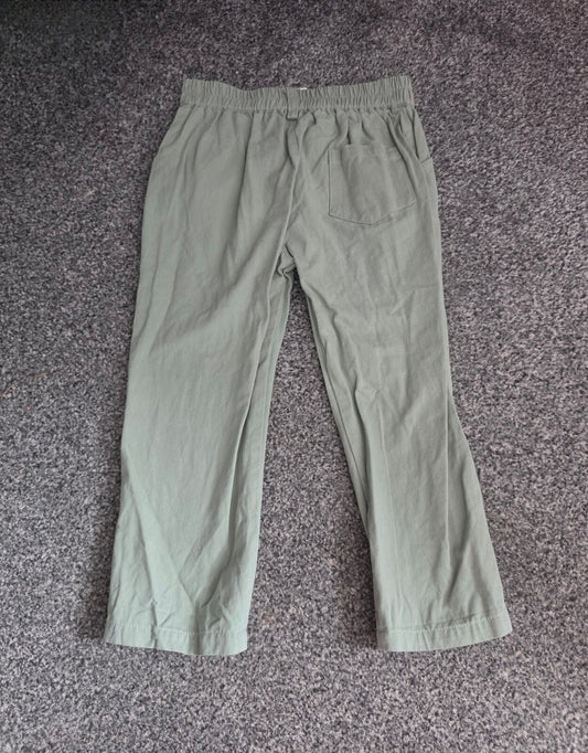 Girls Light Green Slim Leg Chino Trousers Age 4 Years