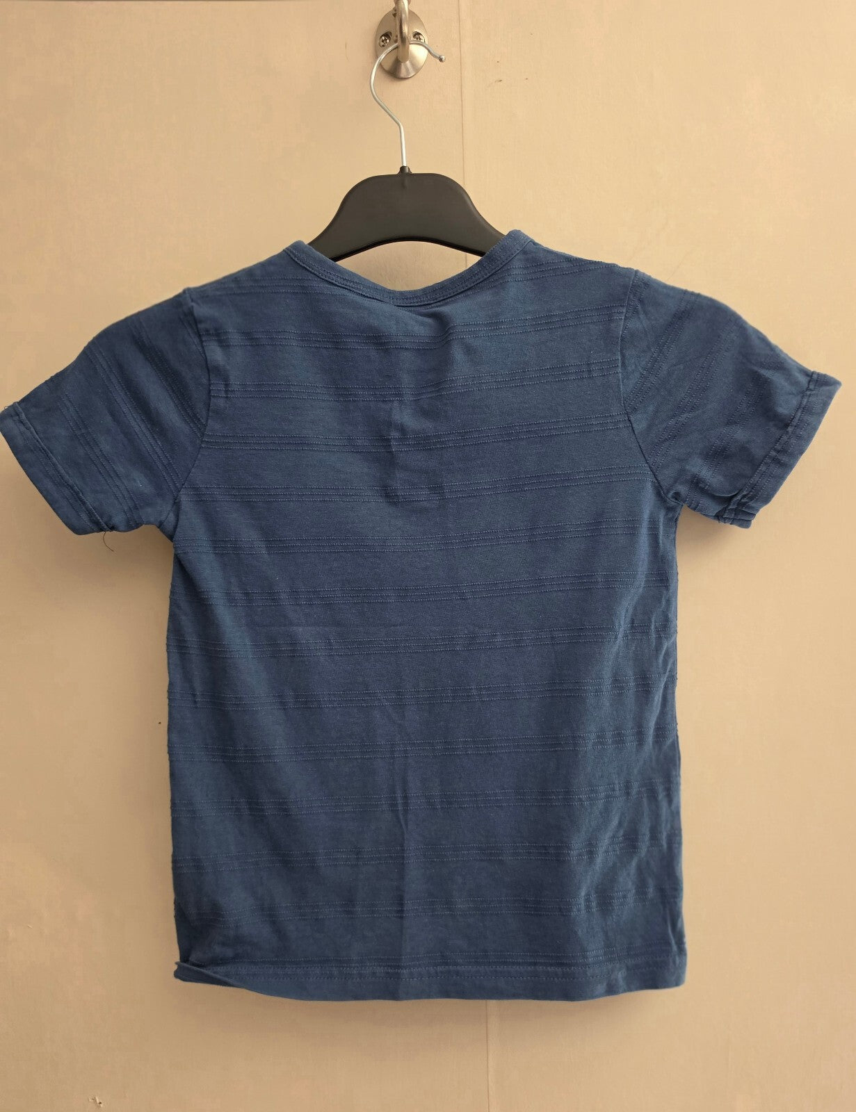 Tu Boys Navy Henley Button-Front Cotton T-Shirt Age 4-5 Years